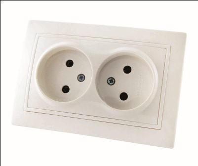 TDM  Таймыр  Белый  Розетка 2-местная 2П  10А SQ1814-0013