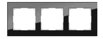 Werkel  Favorit Черный Рамка 3-местная стекло WL01-Frame-03 a031799